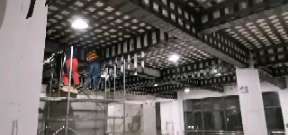 武安一商场梁，楼板碳纤维加固施工